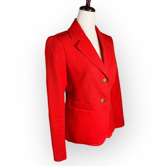 Talbots Oversized Red Blazer Jacket Size 2 - Picture 4 of 8